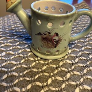 Hallmark Blue Watering Can candle holder with Bird Design
